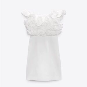 White dress with ruffles